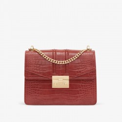 Charles Keith Chain Flap Shoulder Bag Clay